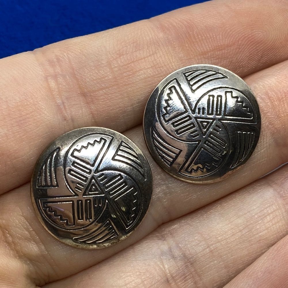 💛 Sterling Vintage Southwestern Earrings